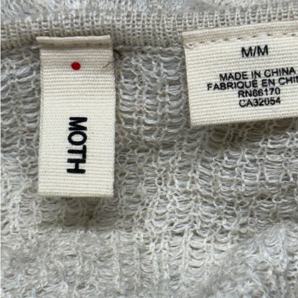 Moth for Anthropologie A-Line Midi Knit Sweater Dress Gray Medium - Picture 6 of 7